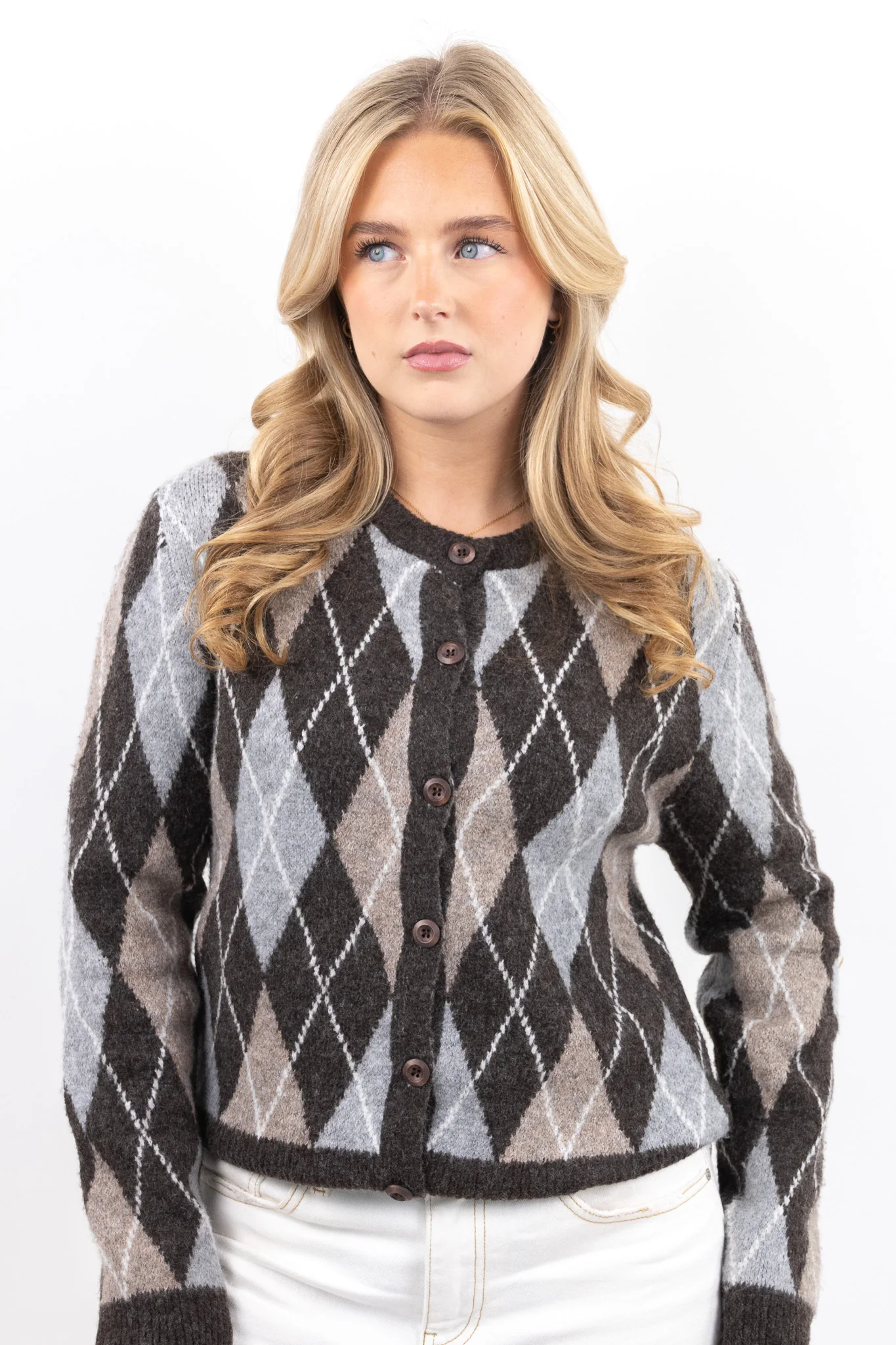 Argyle Knit Cardigan - Image 2