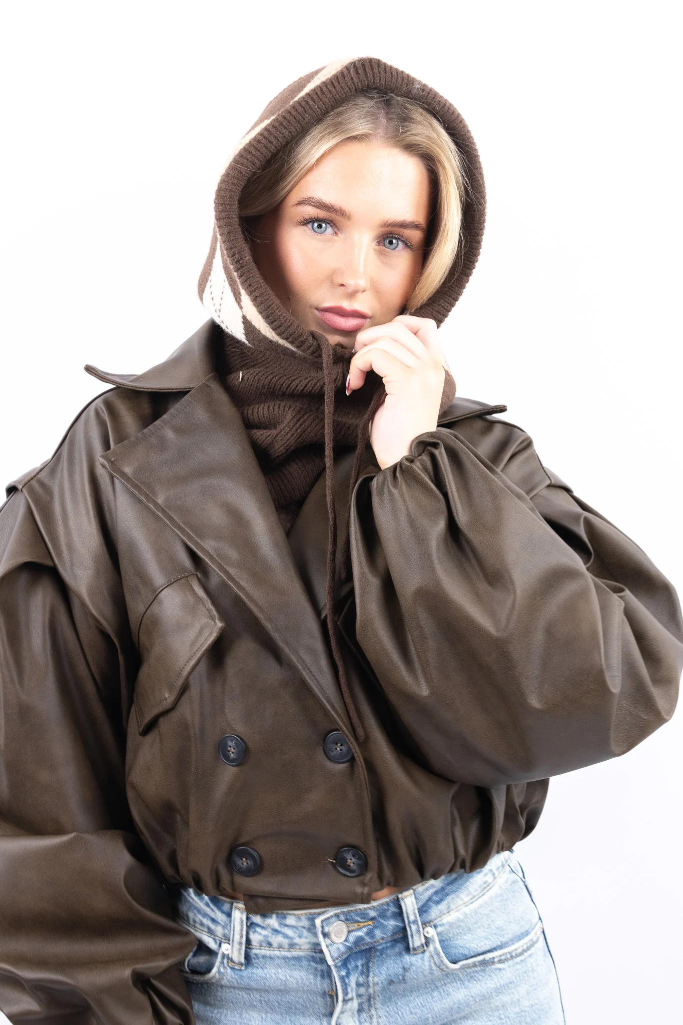 Argyle Knit Hood - Image 2