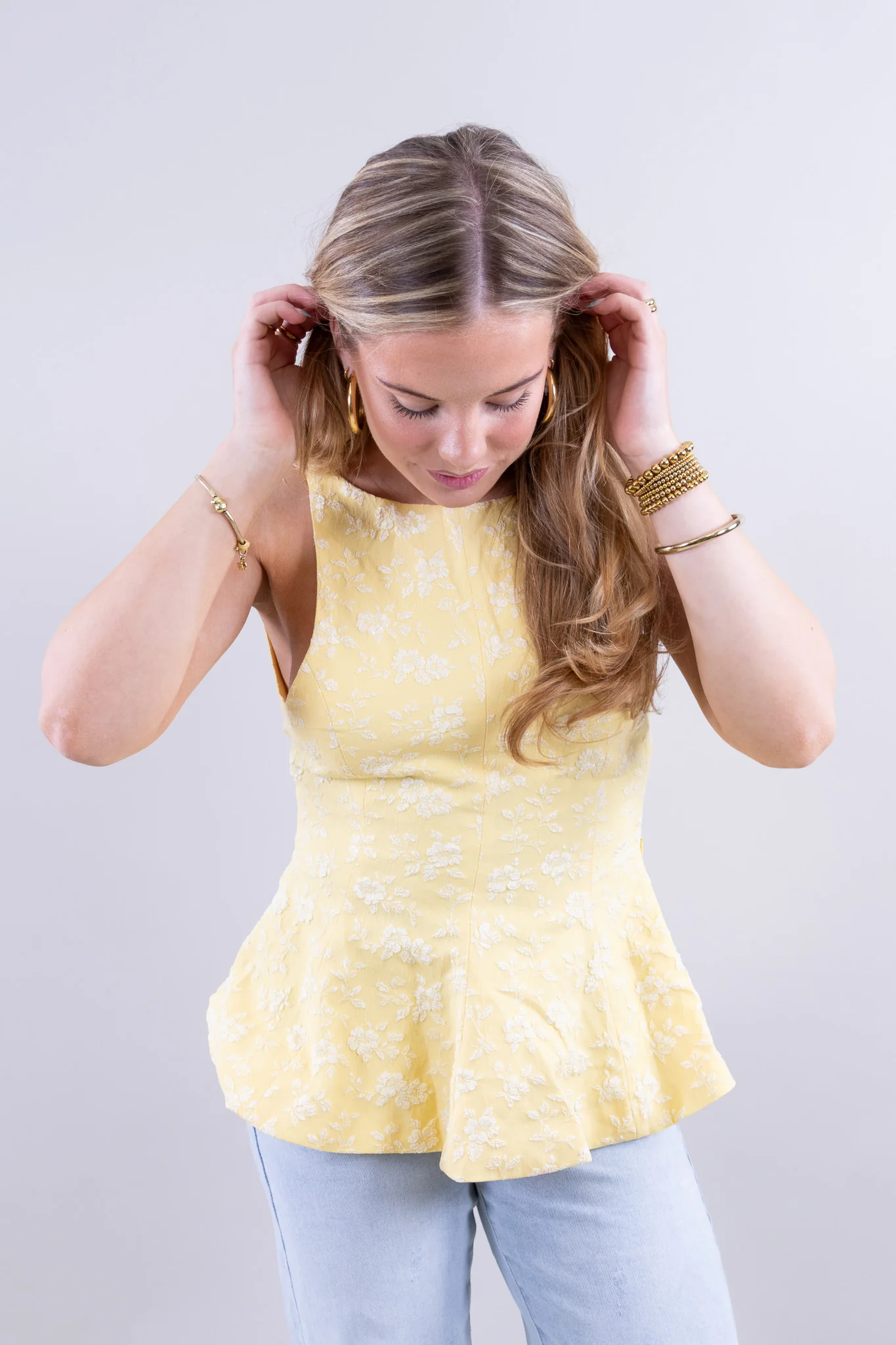 Flora peplum top - Image 3