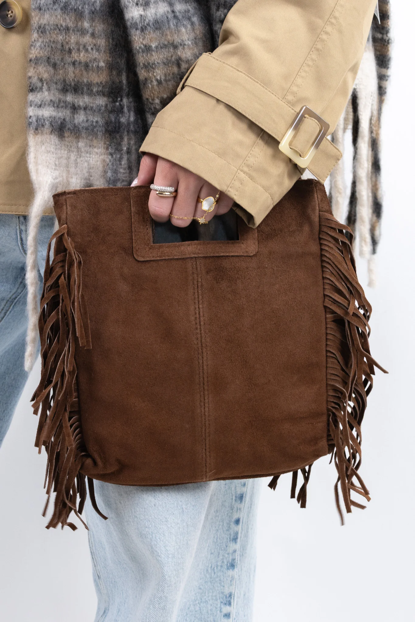Fringe Leather Bag - Image 2