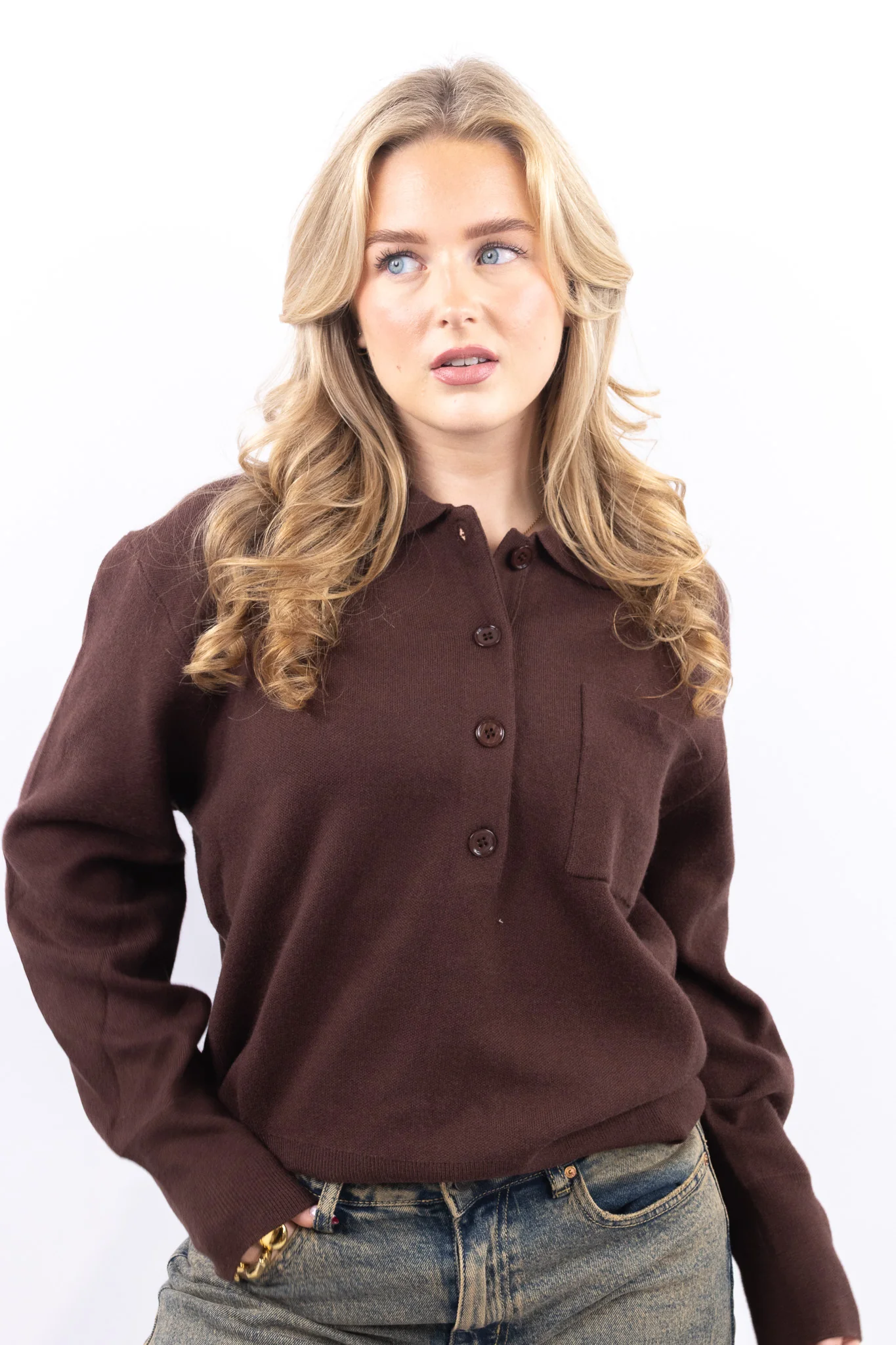 Knitted Polo Top - Image 4
