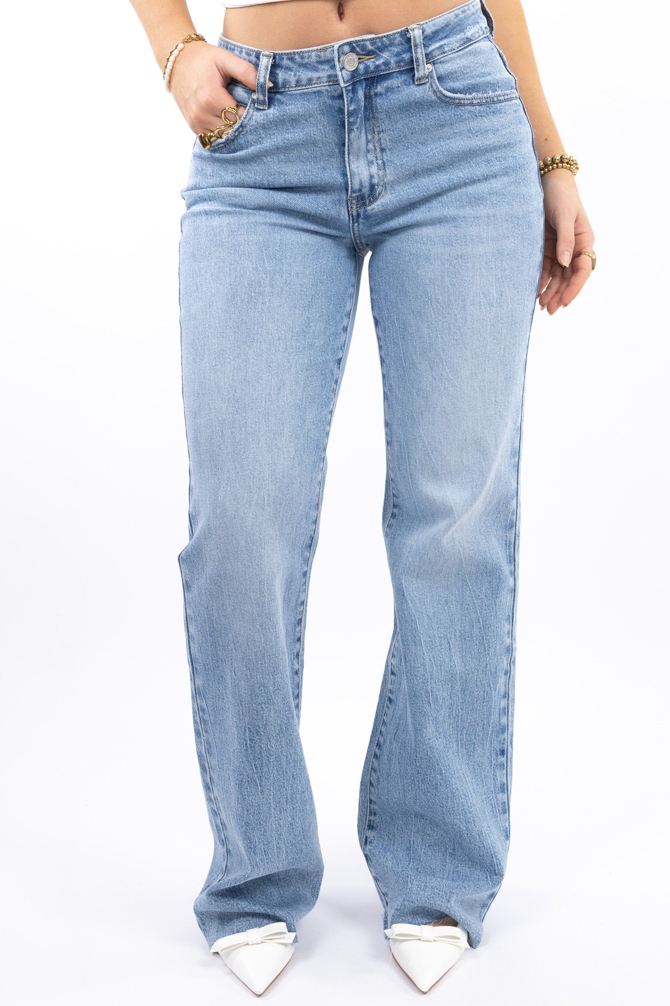Mae Mid Waist Jeans - Image 12