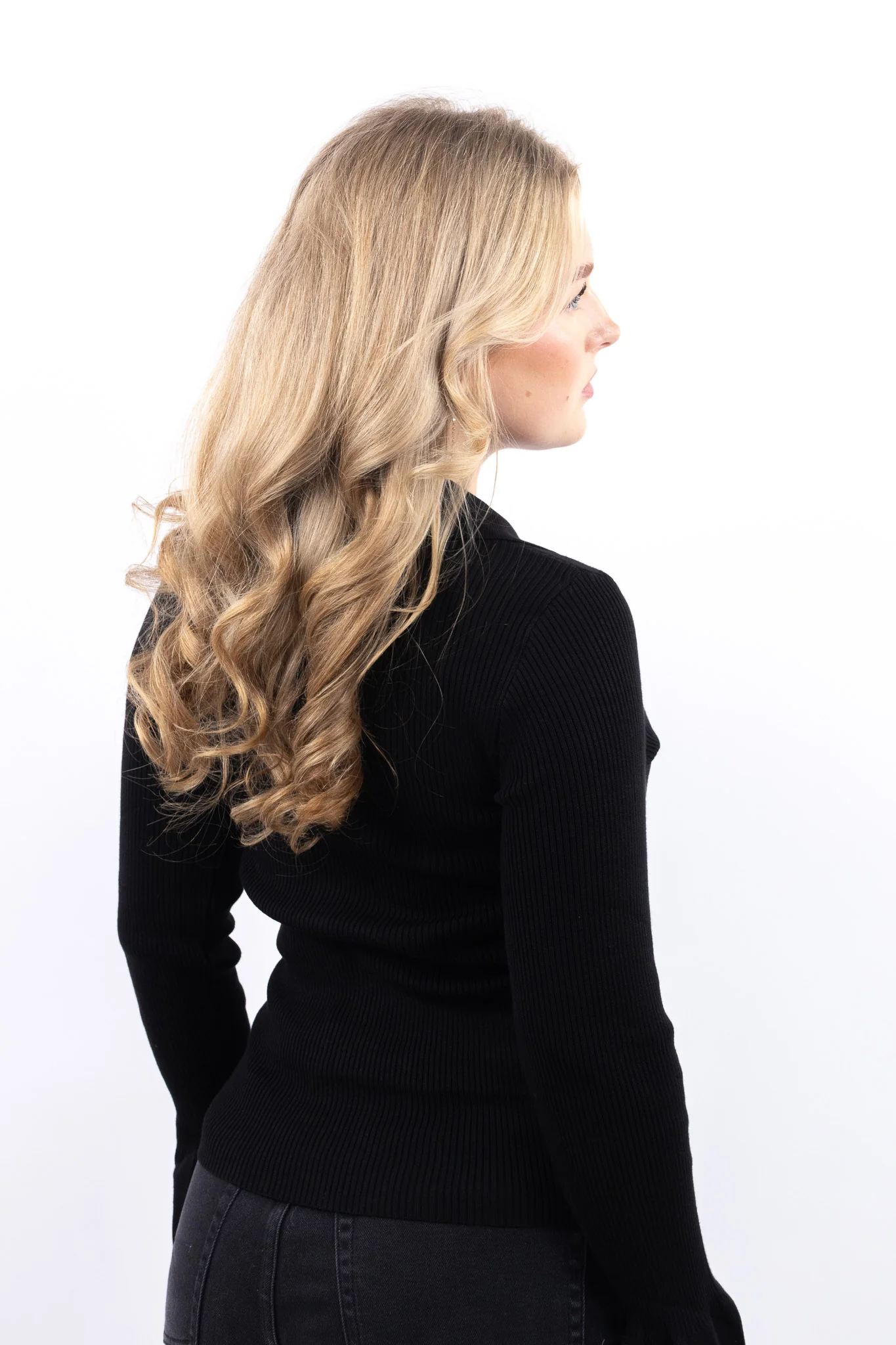 Ribbed Tailored Polo Top - Image 11