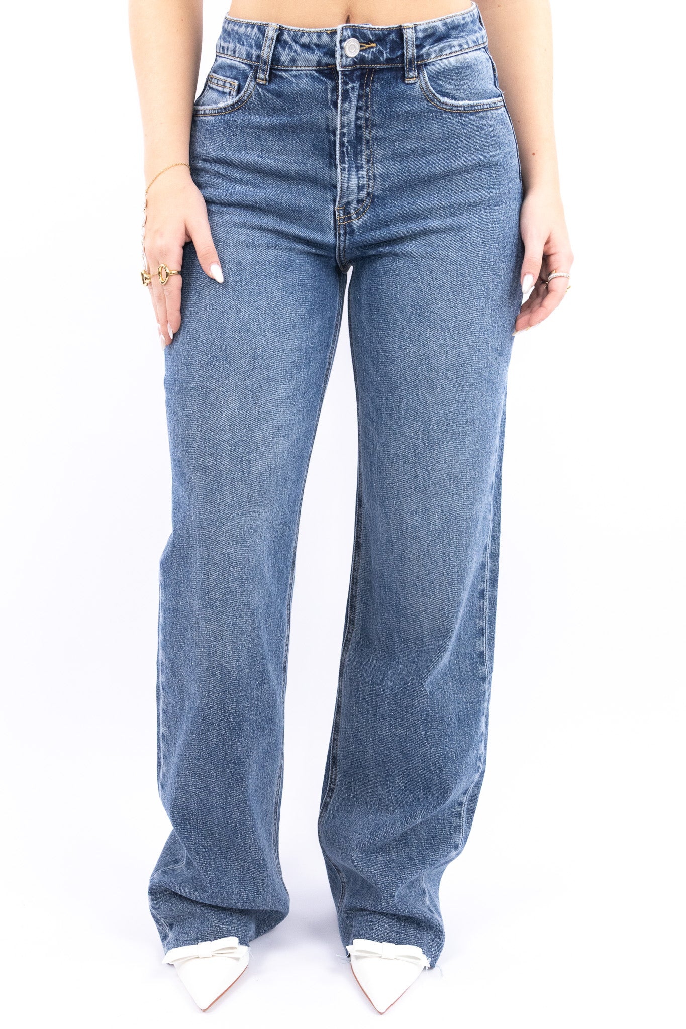 Sparkling wide leg jeans - Image 5