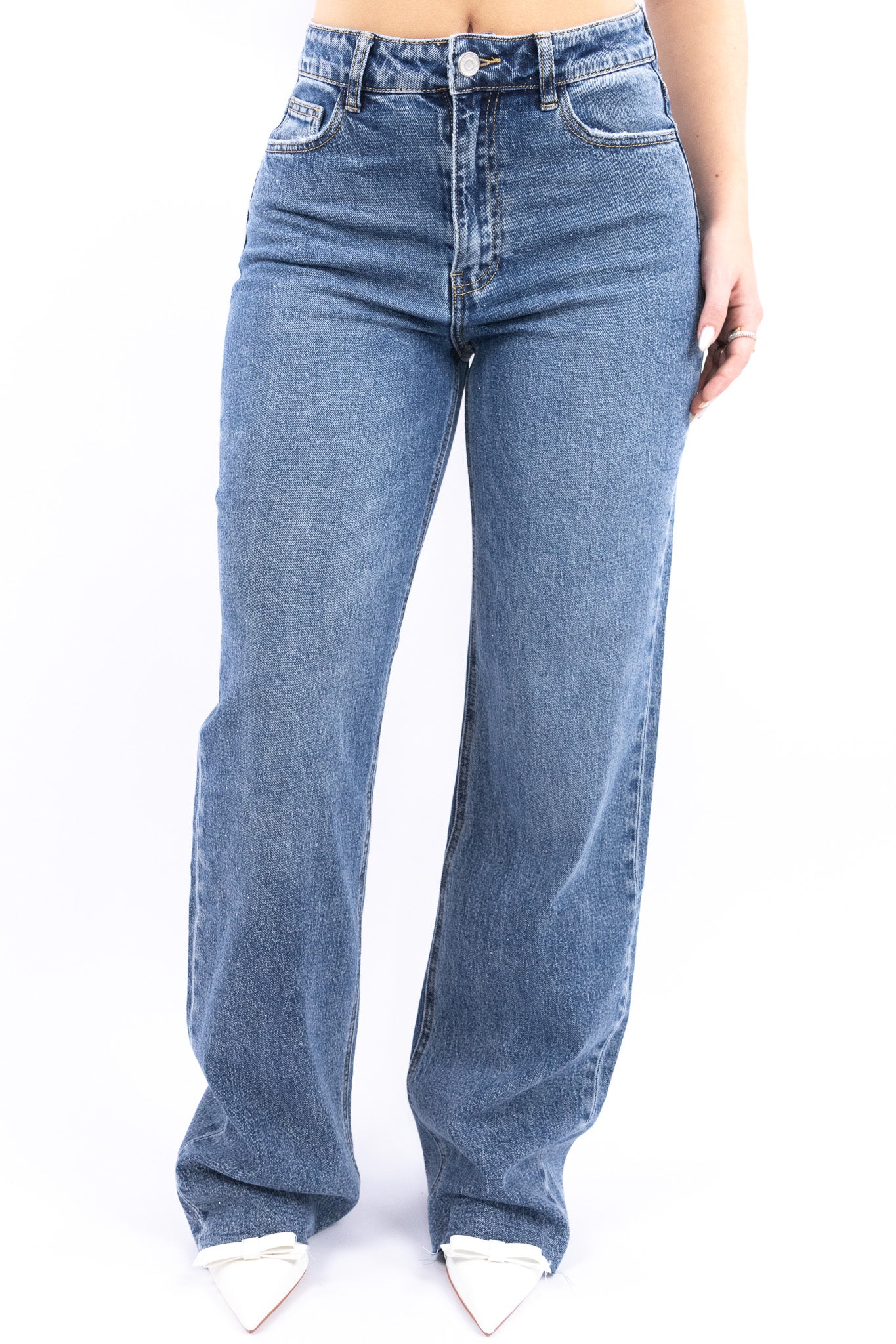 Sparkling wide leg jeans - Image 6