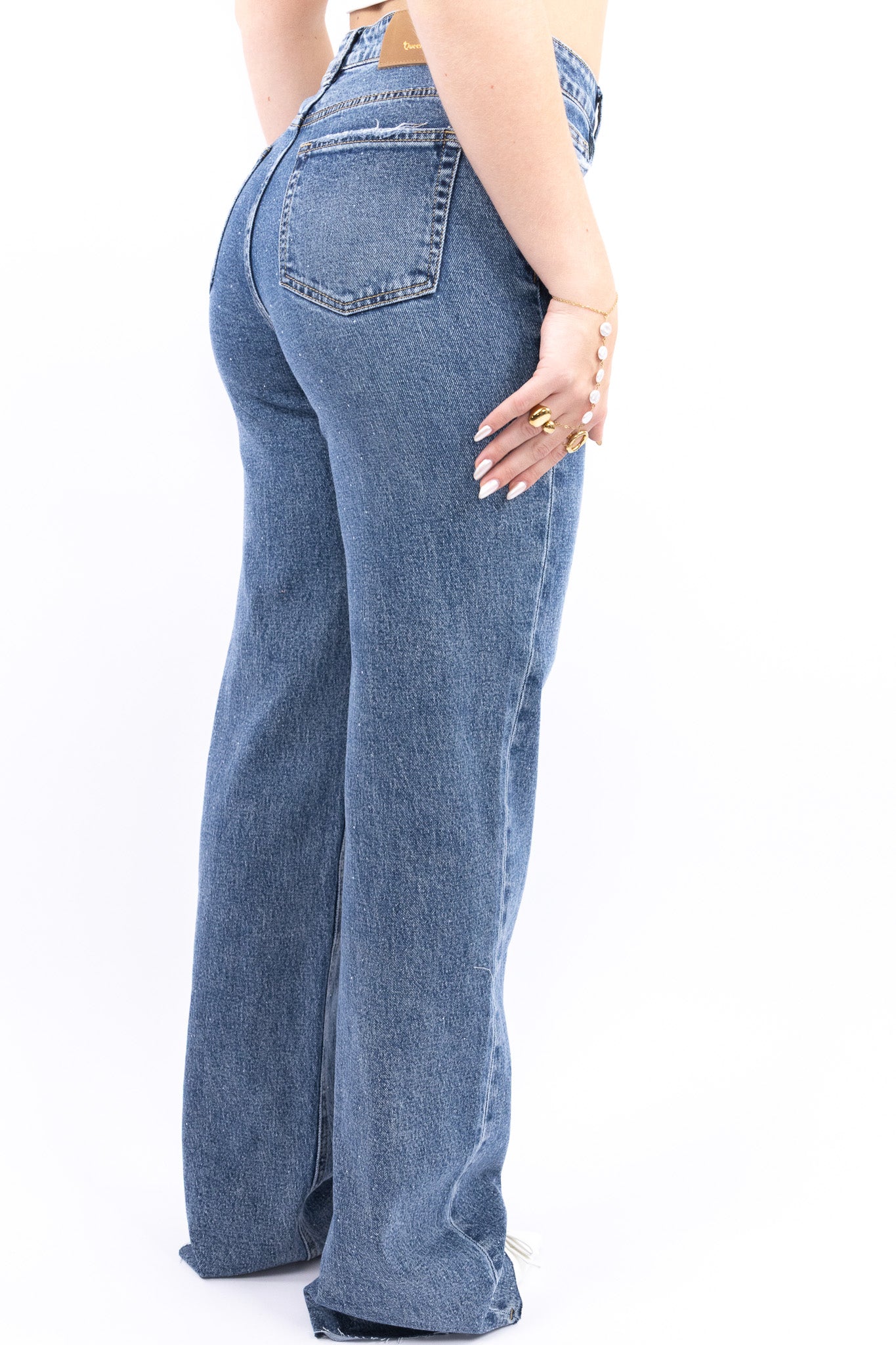Sparkling wide leg jeans - Image 7