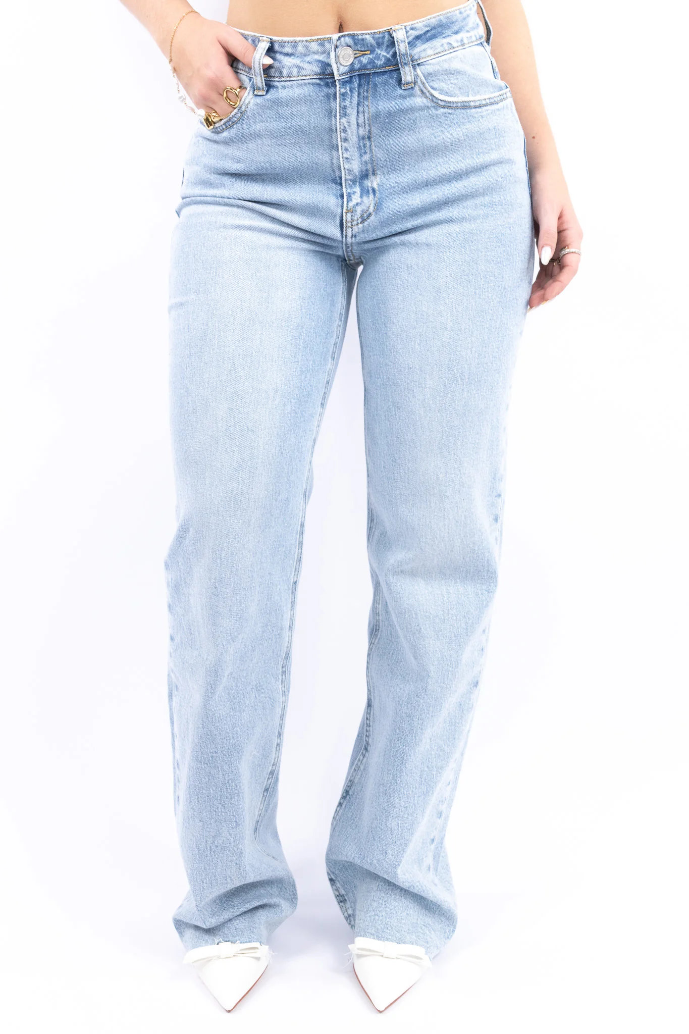 Sparkling wide leg jeans - Image 9