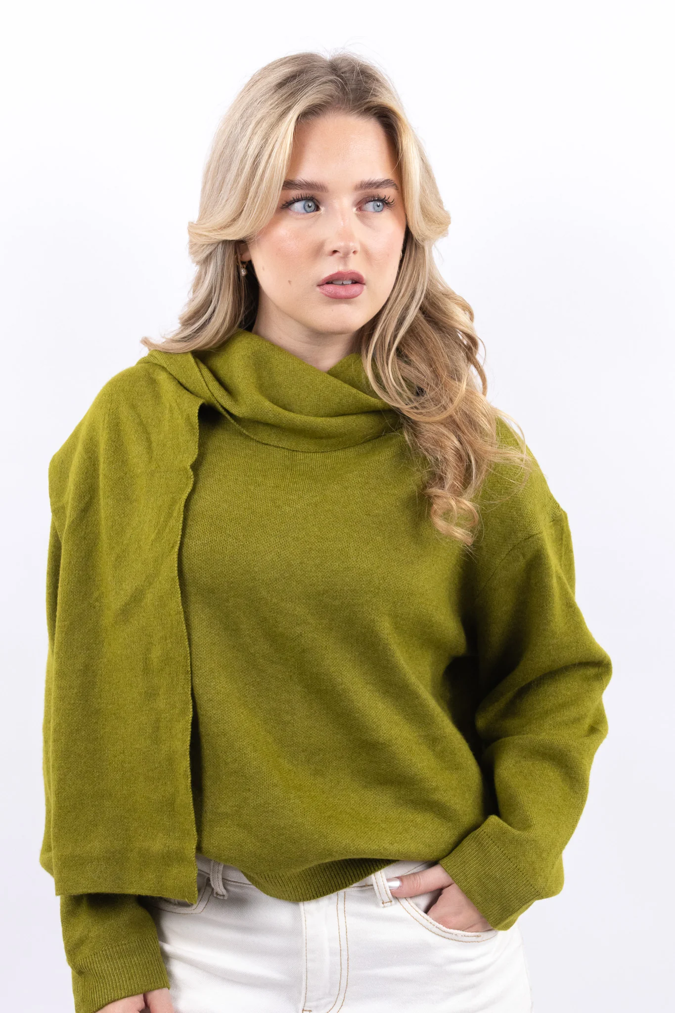 Scarf Neck Knit