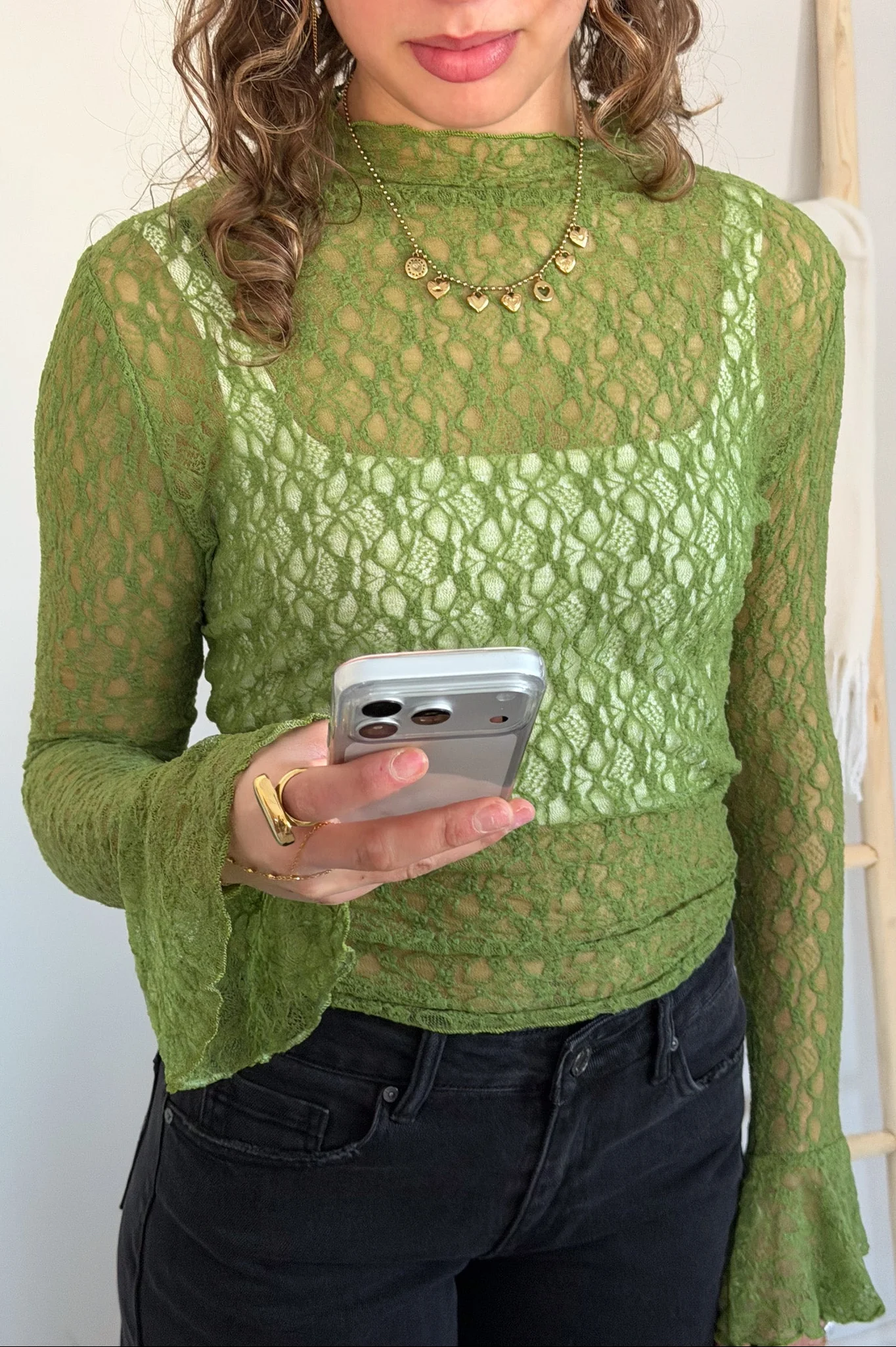 Sheer Lace Top - Image 9