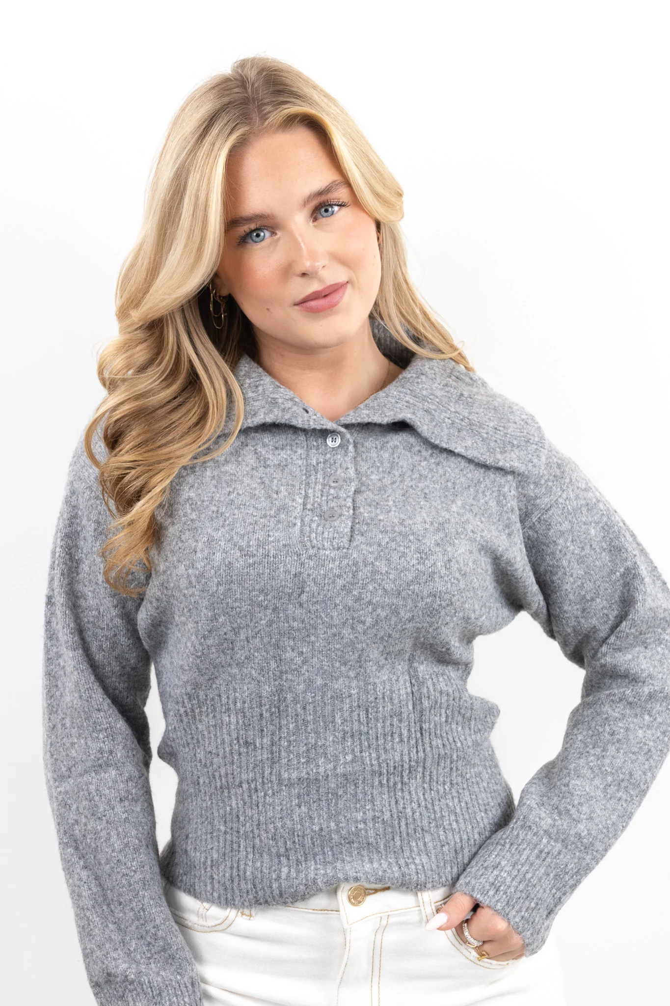 Soft Knit Polo Sweater - Image 10