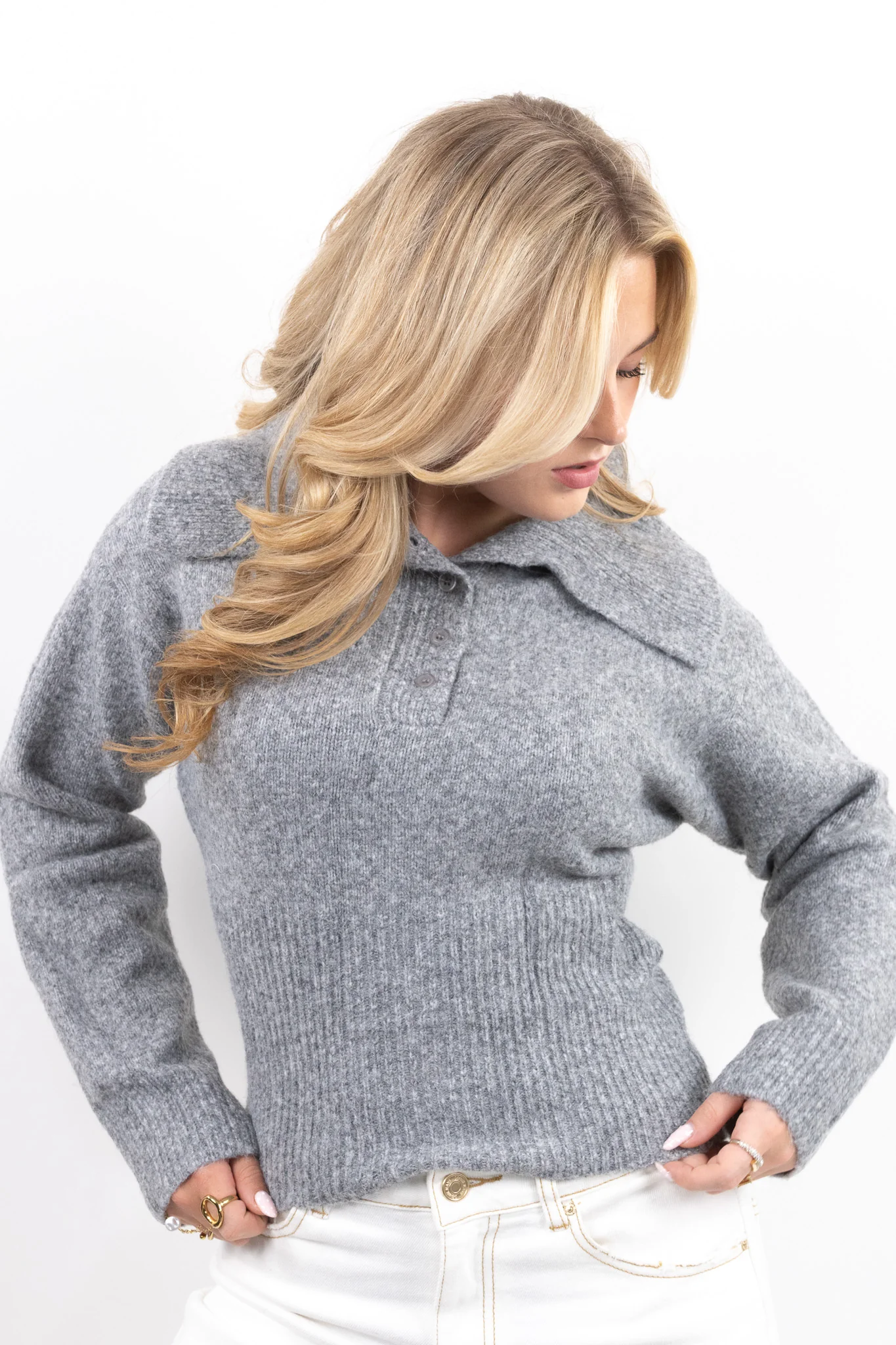 Soft Knit Polo Sweater - Image 9