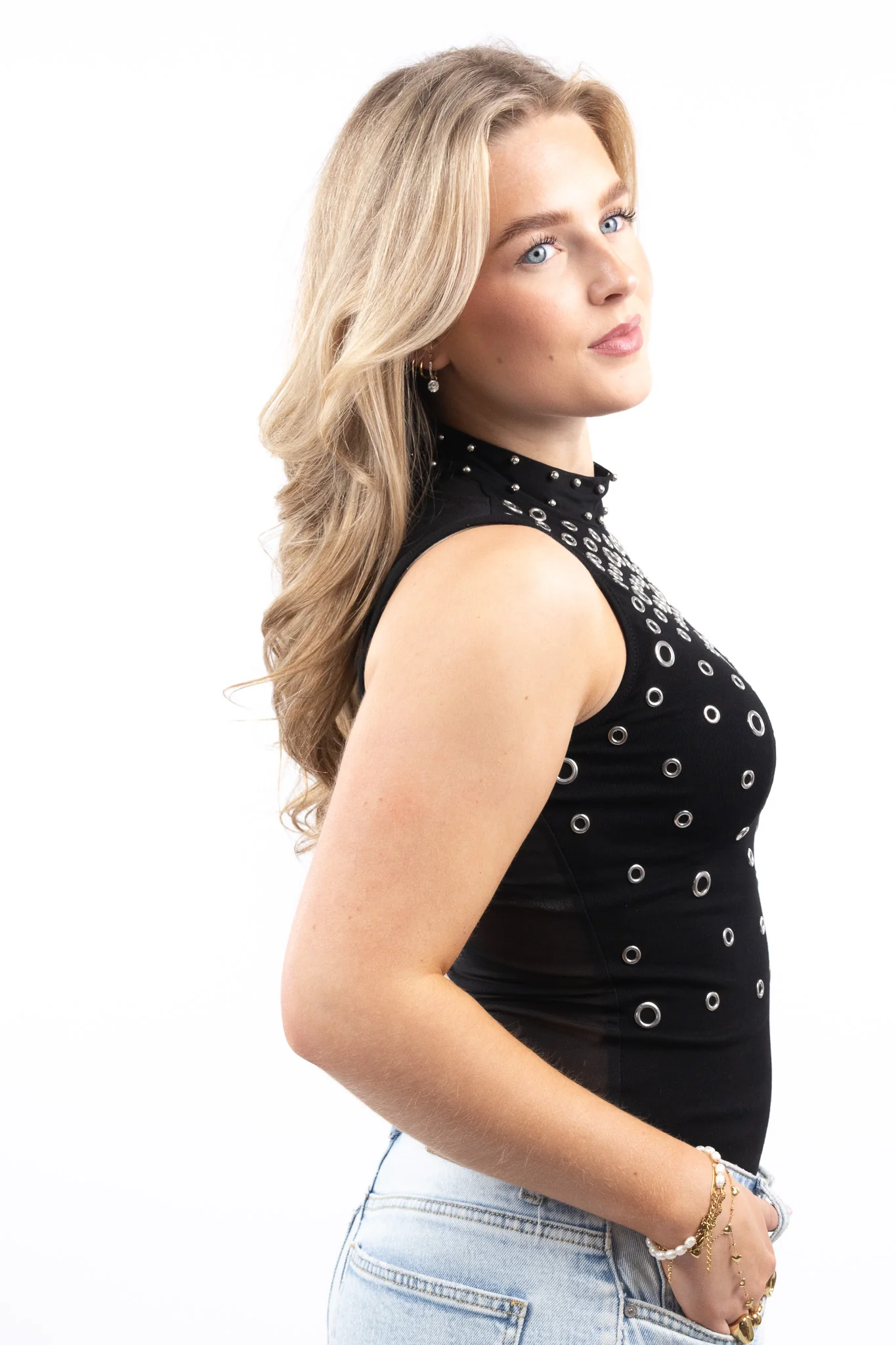 Studded High Neck Top - Image 7