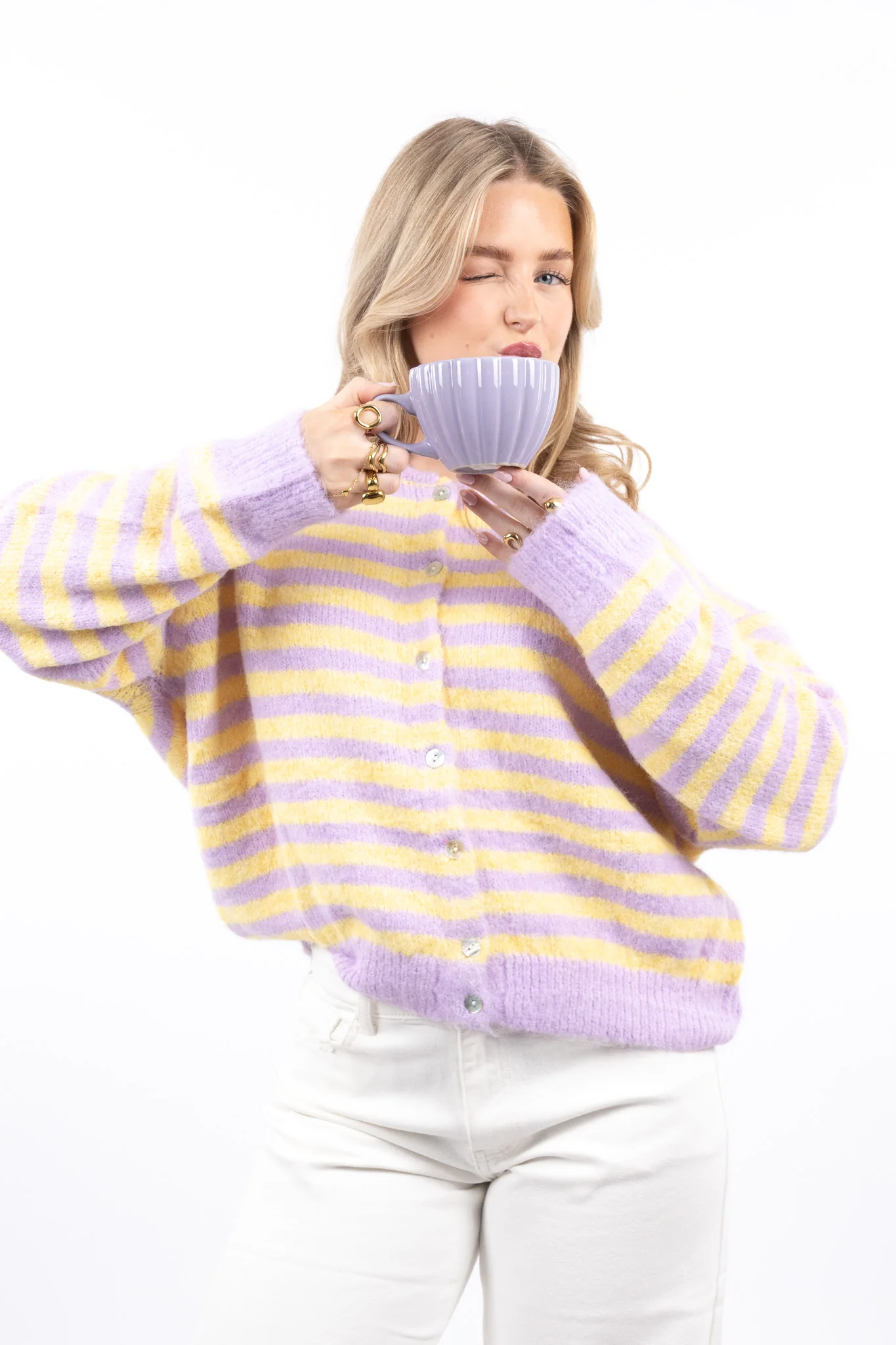 Two Tone Stripe Knit - Image 5