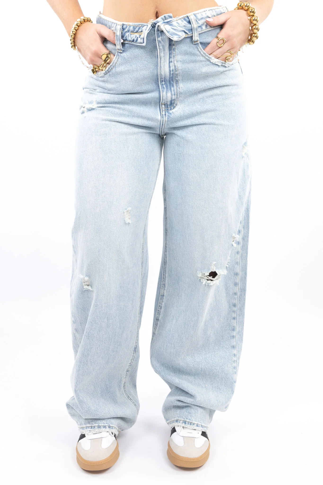 Viral Fold Over Jeans - Image 5
